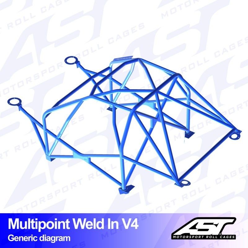 Roll Cage BMW 1-Series (E81) 3-doors Hatchback RWD MULTIPOINT WELD IN V4