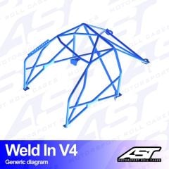 Roll Cage BMW 1-Series (E82) 2-doors Coupe RWD WELD IN V4