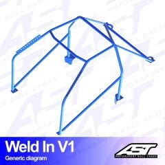 Roll Cage SEAT Ibiza (6L) 3-doors Hatchback WELD IN V1