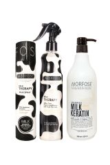 Morfose Milk Keratin Sütü Şampuanı 3'lü Bakım ve Şekillendirme Seti