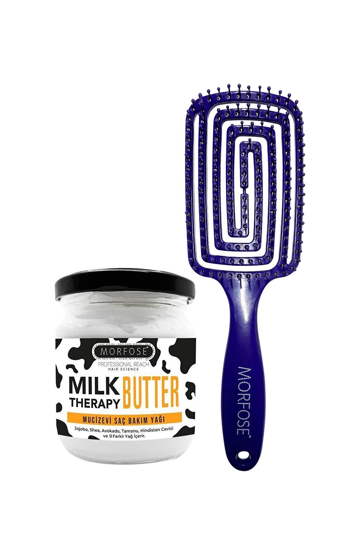 Saç Fırçası+Milk Therapy Butter Yağ İçeren Mucizevi Saç Bakım Kremi