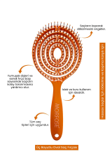 Morfose Yeni Nesil Hassas Saçlar Için Dökülme Ve Kopma Karşıtı Esneyebilen Oval Saç Fırçası