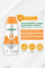 Bebak Nemlendirici Güneş Losyonu 50+ Spf Yüksek Koruma 200 ml