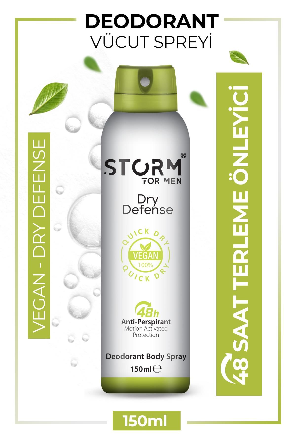 Erkek Deodorant Sprey Terleme Karşıtı Vegan Dry Defense 150 ml