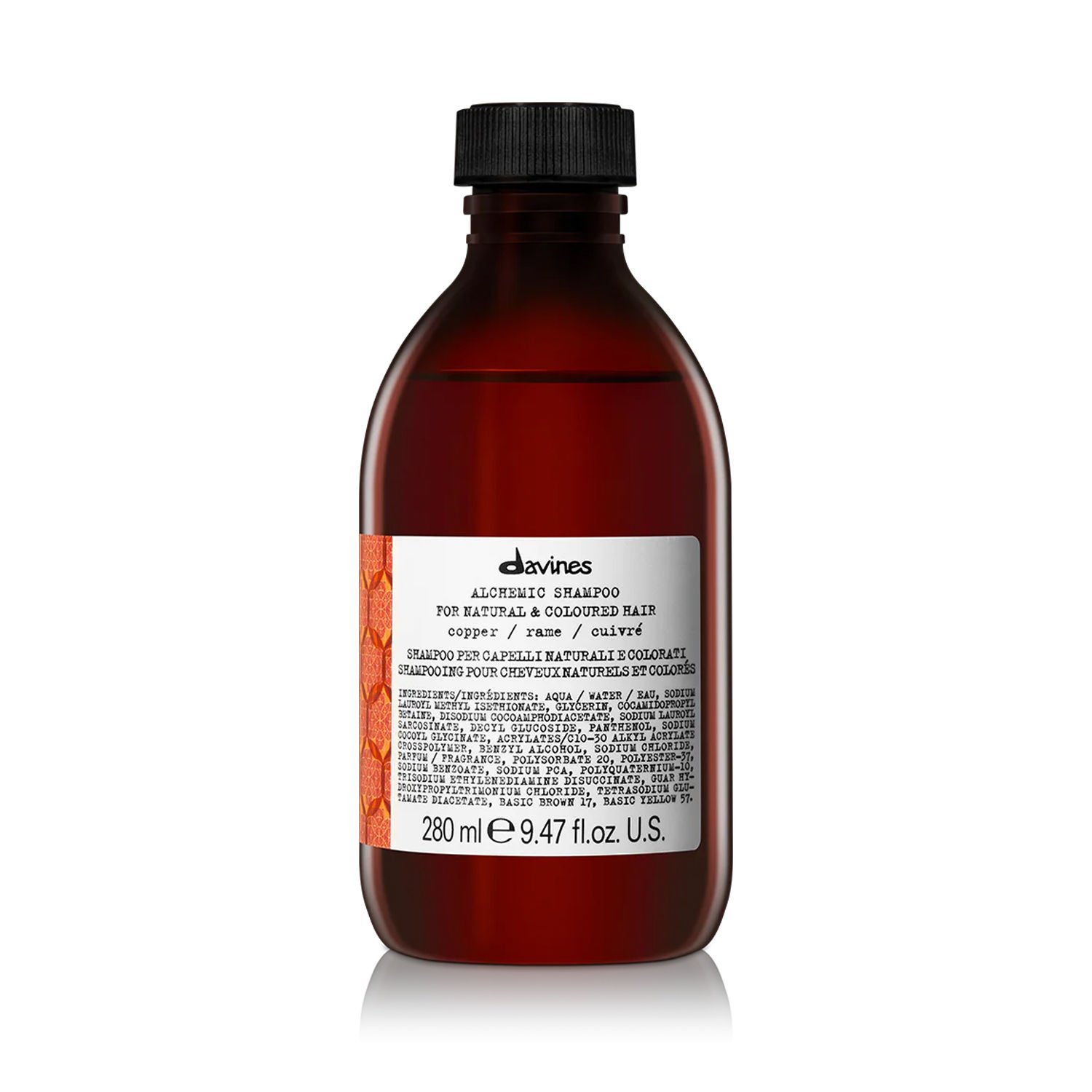 Davines Alchemic Shampoo for Natural & Coloured Hair Copper 280 ml