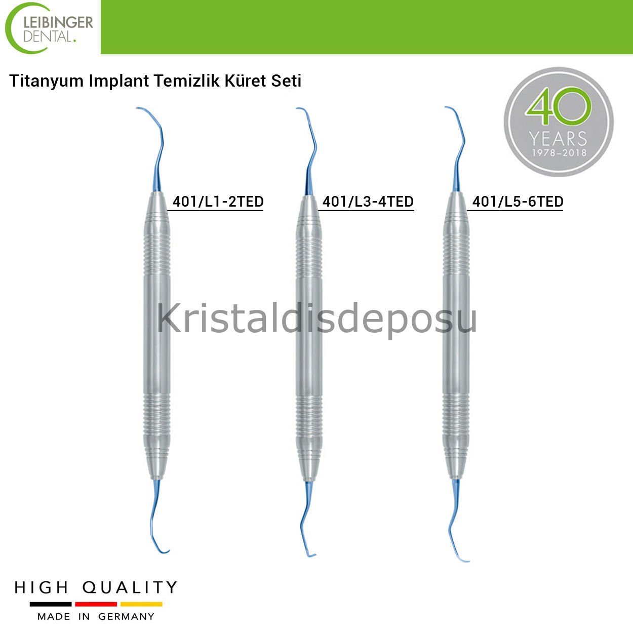 Titanyum Küret - İmplant Temizlik Küret Seti