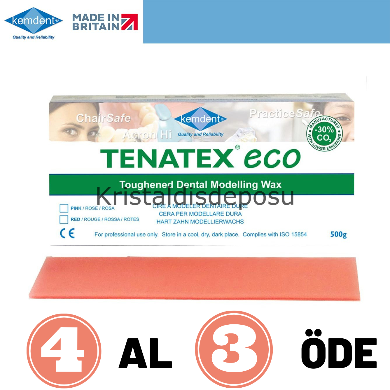 Tanetex Eco Modelaj Pembe Plak Mum 4 Al 3 Öde Kampanyası