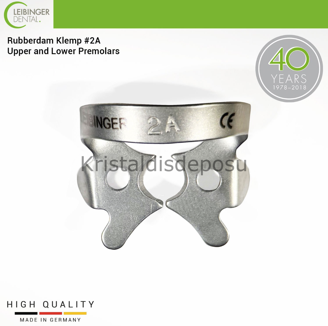 Rubberdam Klemp #2A - Upper and Lower Premolar