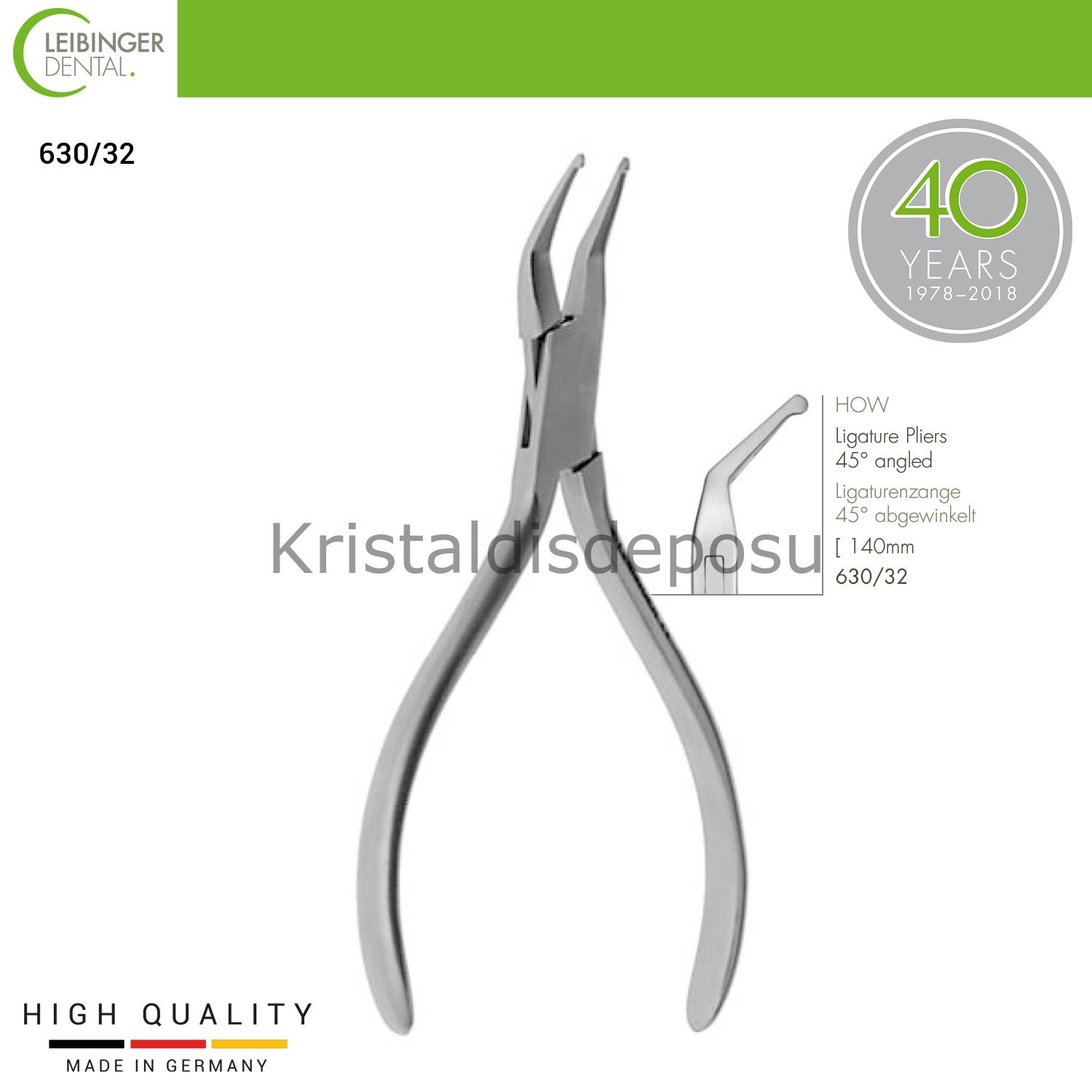 HOW Ligature Pliers 45° Angled - Ligatür Pensi 45° Açılı - 140 mm