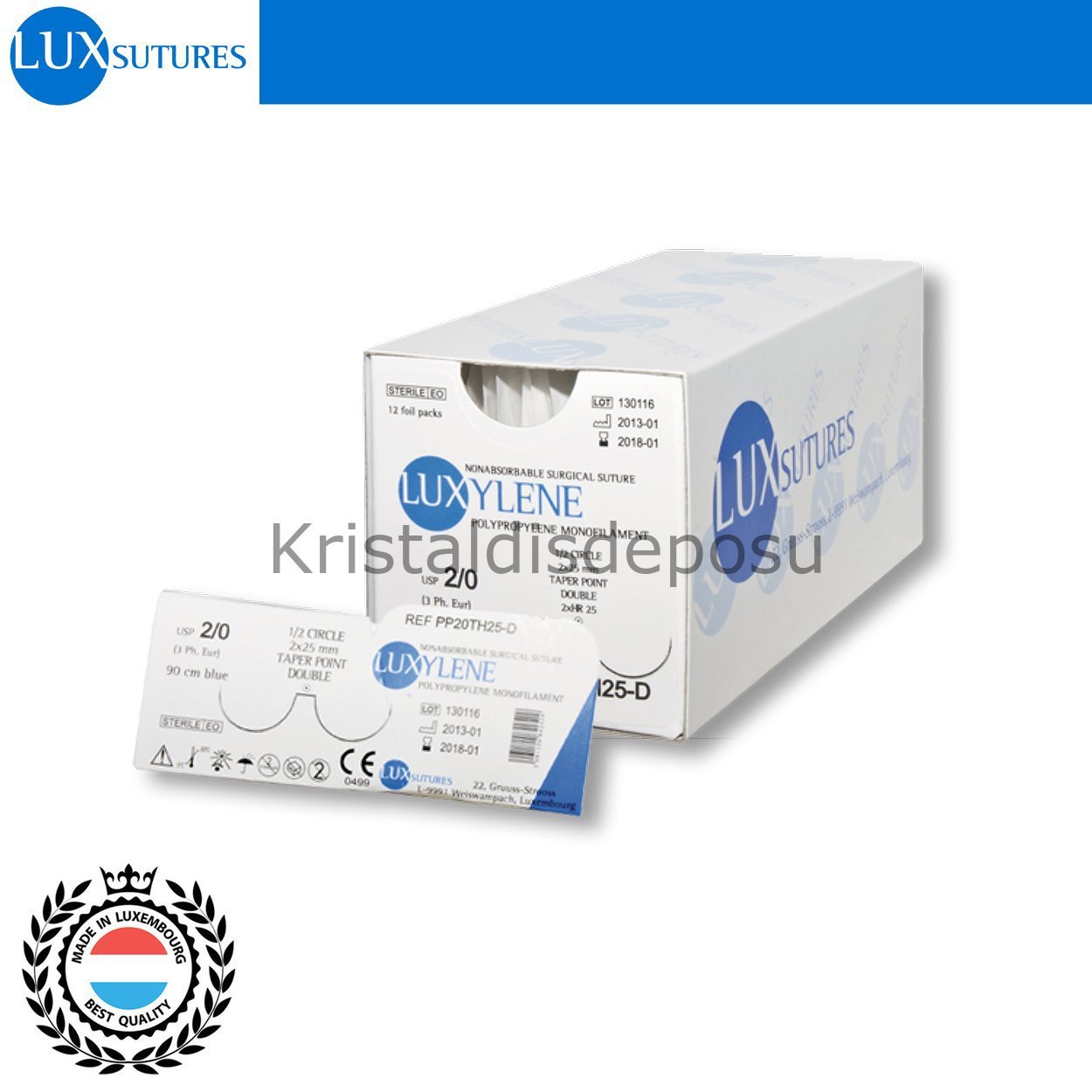 Luxylene Polipropilen Cerrahi Sutur - Ters Keskin İgneli - Non Absorbe