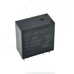 HF42F/024-2HS   24VDC 5A   DPST-NO (2 Form A)   6 PİN KOMBİ RÖLESİ