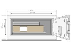 Yale Maksimum Güvenlik Sertifikalı - Laptop Tipi Kasa - YLEM/200/EG1