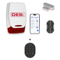 Desi Midline Wifi Smart Akıllı Alarm Sistemi + Keypad Telefon Üzerinden Kontrol, Wifi ve Bluetooth