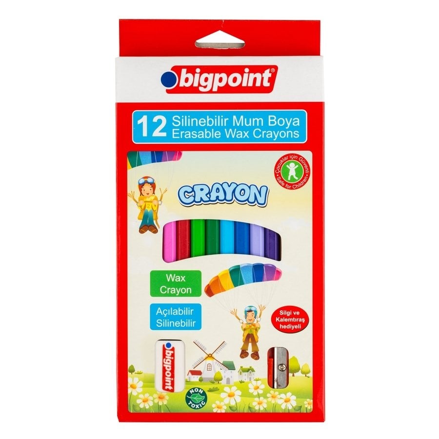 Bigpoint Mum Boya(Silinebilir) 12 Renk 12'li Paket