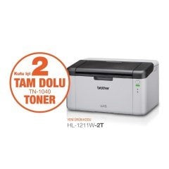 Brother HL-1211W-2T Mono Laser Yazıcı WF (2 Adet Toner Hediyeli )