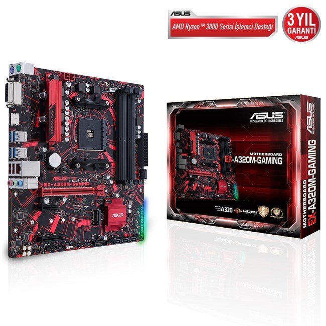 Asus EX-A320M-GAMING DDR4 M.2 Dvi Hdmi