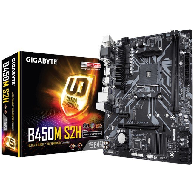 Gigabyte B450M S2H V2 AM4 Ryzen DDR4 Vga Dvi Hdmi