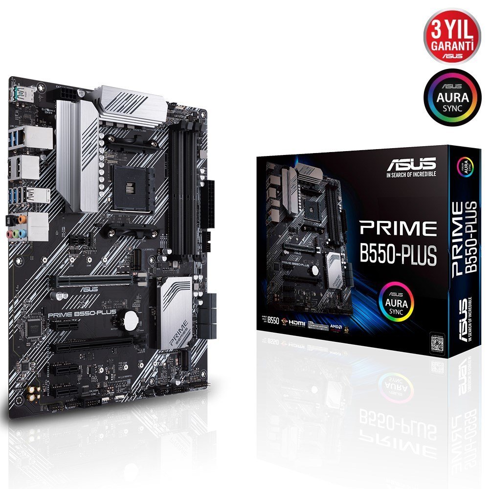 Asus Prime B550-Plus 4600mhz Rgb AM4 Ryzen Hdmi Dp