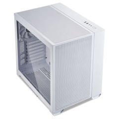 Lian Li O11 Air Mini White O11AMW 2x140mm/1x120mm PWM Fan Mesh Temperli Cam USB Type-C Beyaz ATX Mini-Tower Gaming Kasa