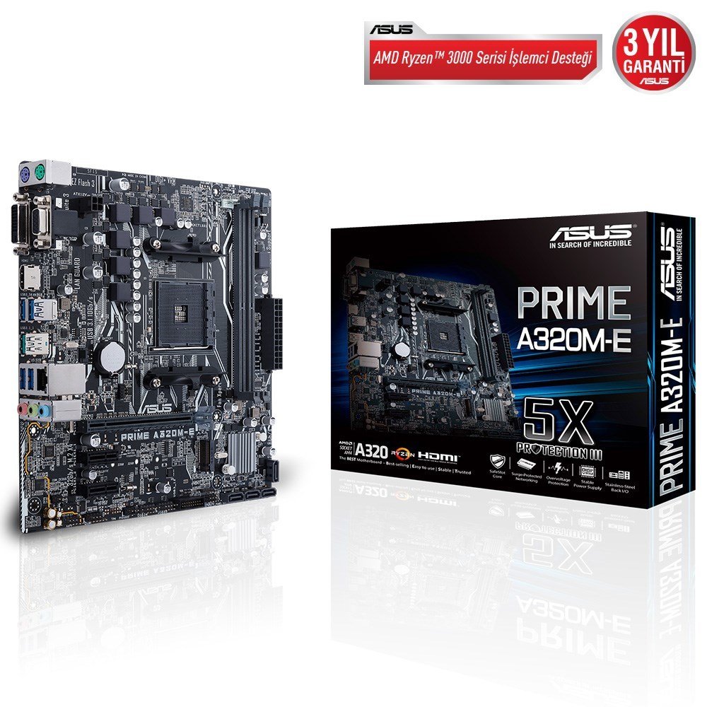 Asus Prime A320M-E AM4 Ryzen DDR4 Hdmi Usb3.1