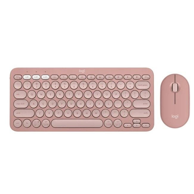 Logitech Pebble 2 Blutooth KM Set Pembe