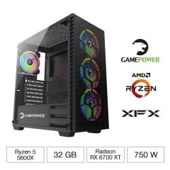 GAMEPOWER APEX RYZEN 5 5600X 32GB 1TB SSD 12GB RX 6700XT DOS