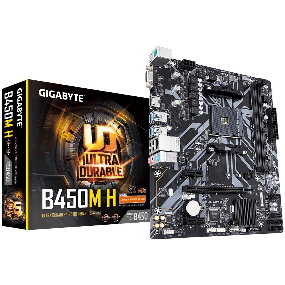 GIGABYTE B450M H DDR4 3600/2133Mhz M.2 mATX AM4