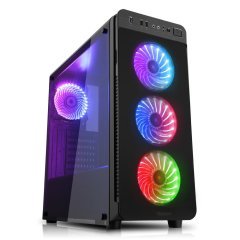 Power Boost VK-G1030RGB USB 3.0 Tempered Glass Pencereli RGB Fanlı Gaming Kasa (PSU Yok)