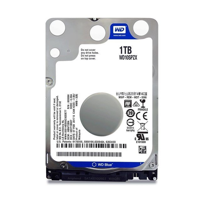 WD Blue 1TB 2.5'' 5400Rpm 128MB -WD10SPZX