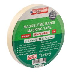 Bigpoint Maskeleme Bandı 15mm x 40m 4'lü Şirink