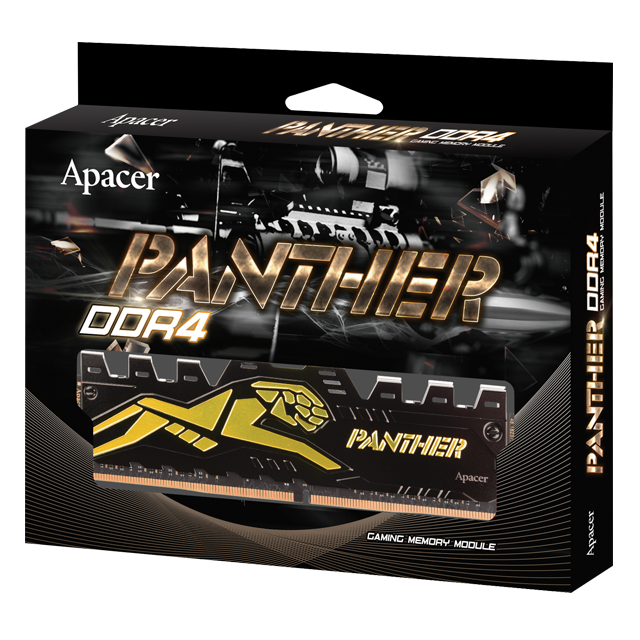 Apacer Panther-Golden 16 GB (1x16GB) 3600 Mhz CL18 DDR4 Gaming RAM (AH4U16G36C25Y7GAA-1)