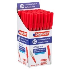 Bigpoint Tükenmez Kalem Office 1.0mm Kırmızı 50'li Kutu