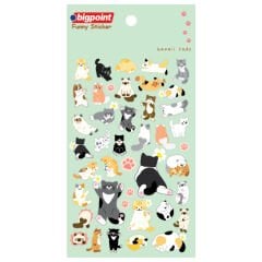 Bigpoint Sticker Kawaii Kedileri 15'li Paket