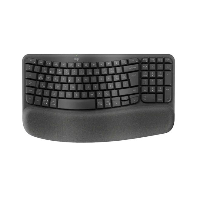 Logitech Wave Keys Ergonomik Kablosuz Klavye Q TR Siyah 920-012311