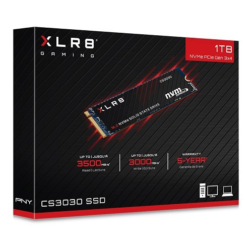 1TB PNY XLR8 CS3030 3500/3000 NVMe PCIe M.2 SSD