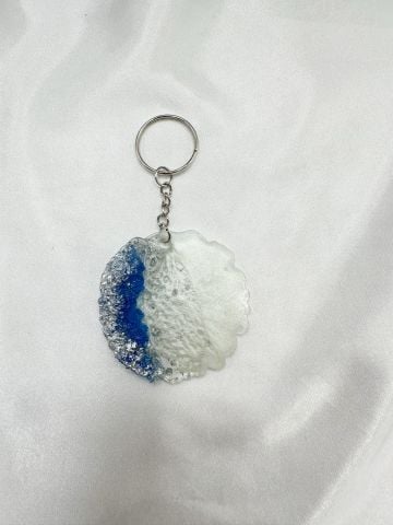 Epoksi Anahtarlık 10  (25 adet) Mavi