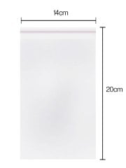 Bantlı Şeffaf Poşet 100 adet (14x20)