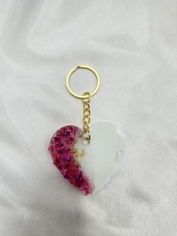 Epoksi Anahtarlık 11 (25 adet) Pembe