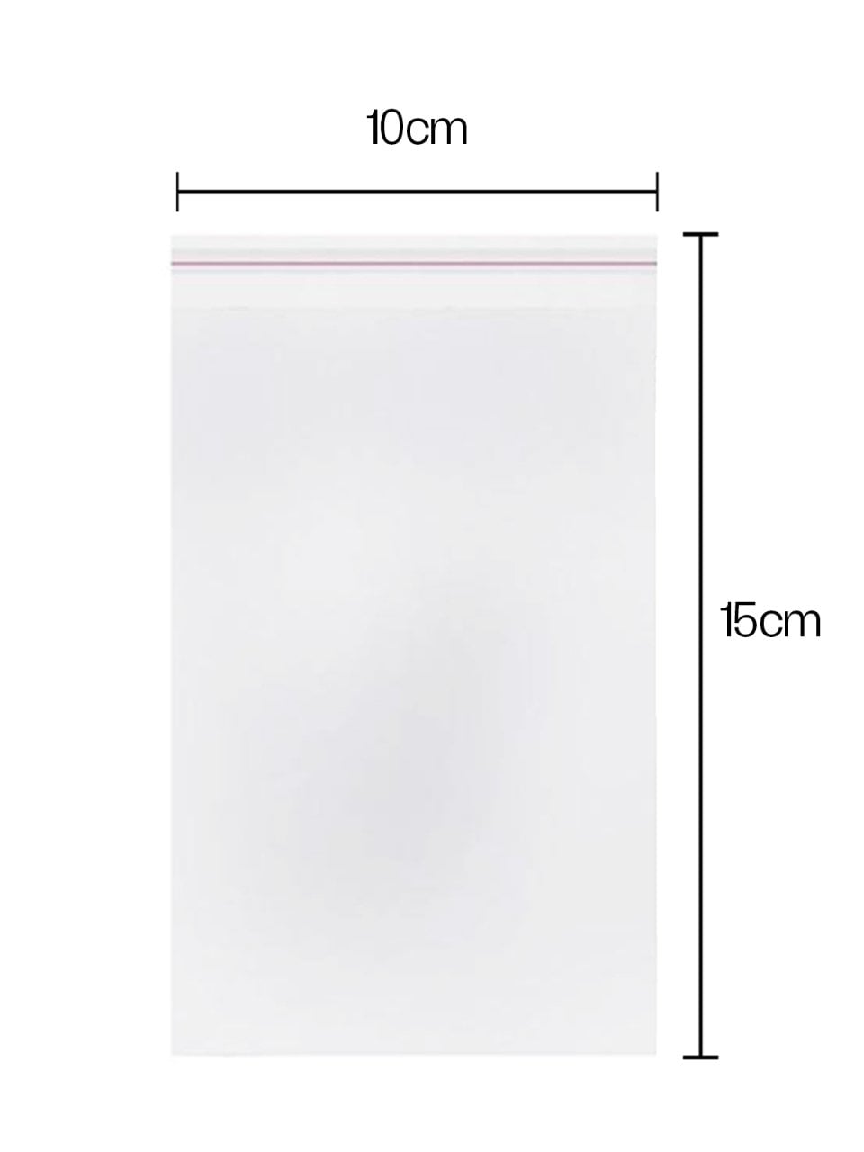 Bantlı Şeffaf Poşet 100 adet (10x15)