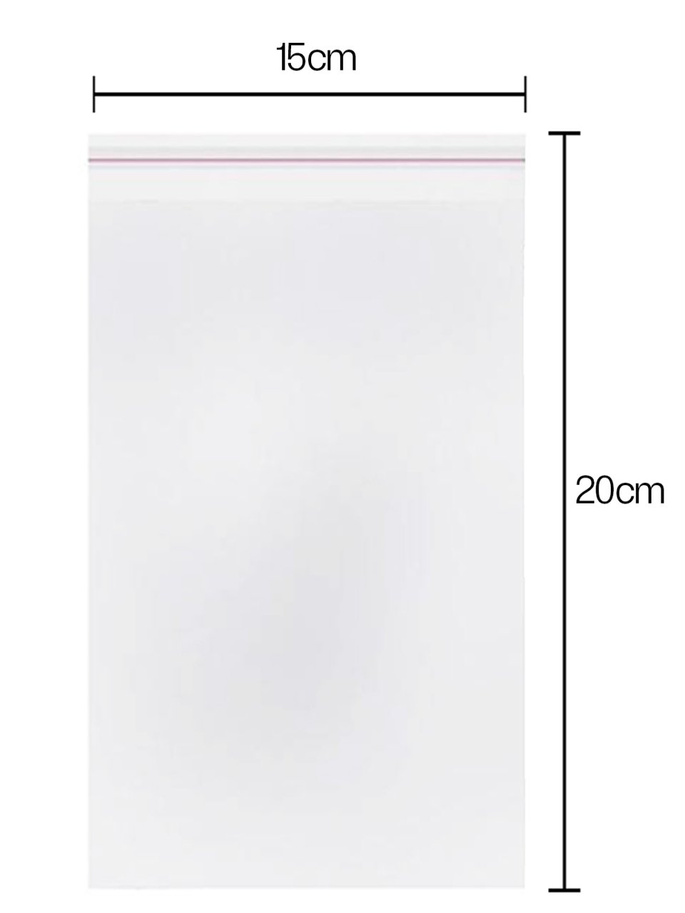 Bantlı Şeffaf Poşet 100 adet (15x20)