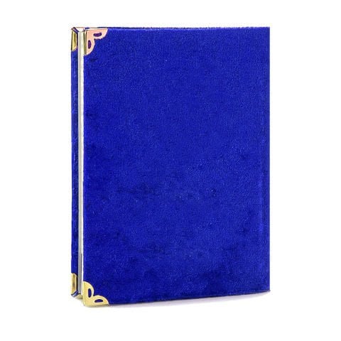 Hediyelik Kadife Kaplı Yasin 128 sayfa - 14x7cm 10 adet Lacivert