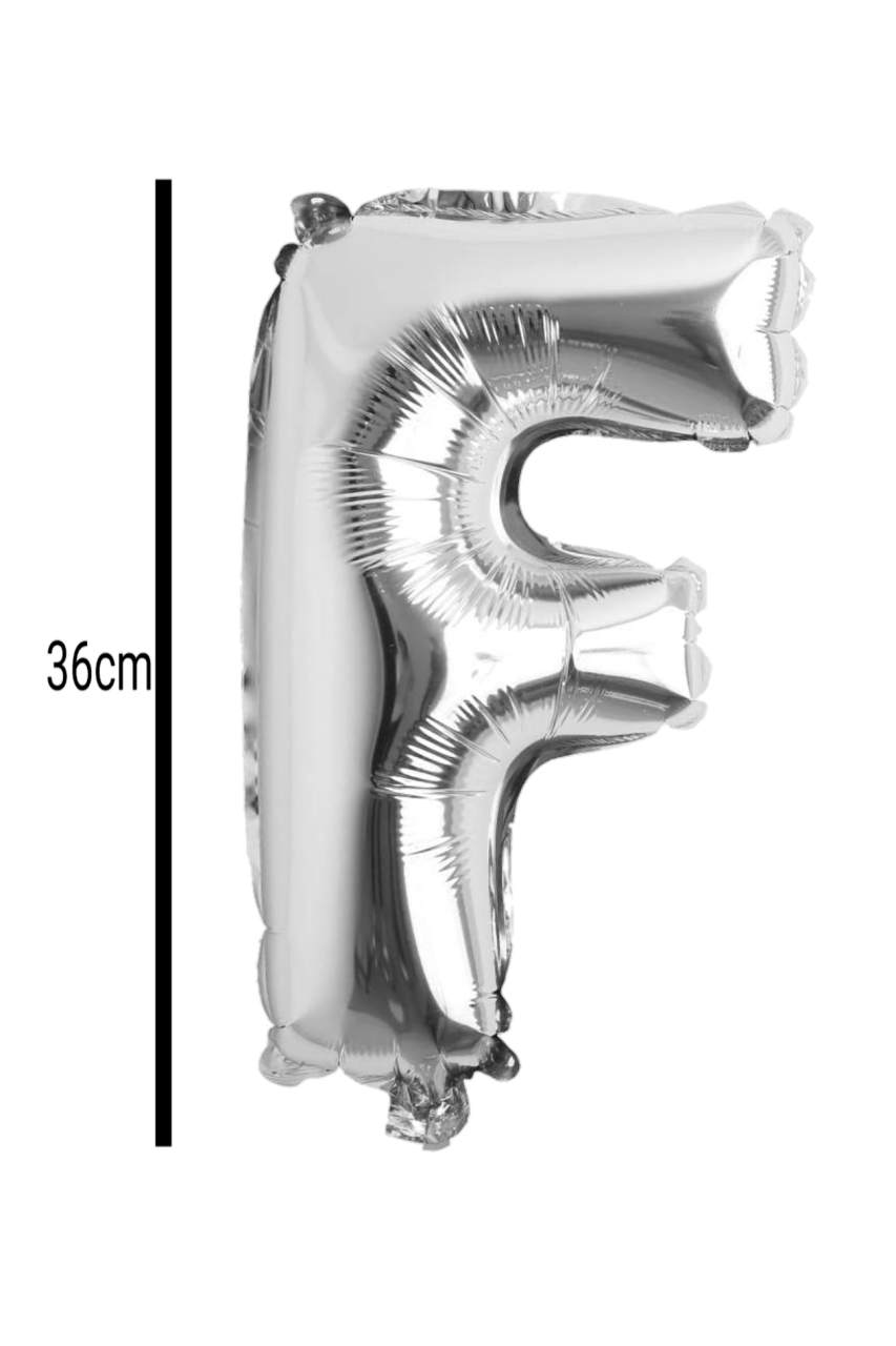 Harf Folyo Balon Gümüş 36cm F