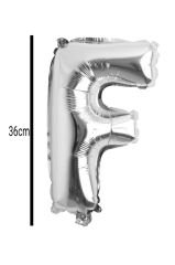 Harf Folyo Balon Gümüş 36cm F