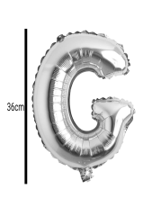 Harf Folyo Balon Gümüş 36cm G