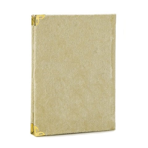 Hediyelik Kadife Kaplı Yasin 128 sayfa - 7x10cm 10 adet Krem