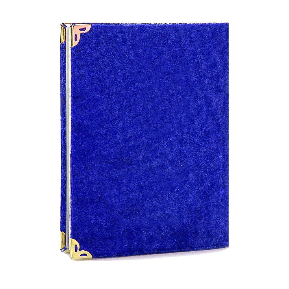 Hediyelik Kadife Kaplı Yasin 128 sayfa - 7x10cm 10 adet Lacivert