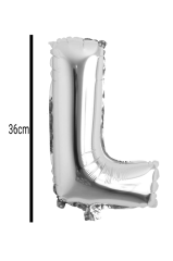 Harf Folyo Balon Gümüş 36cm L