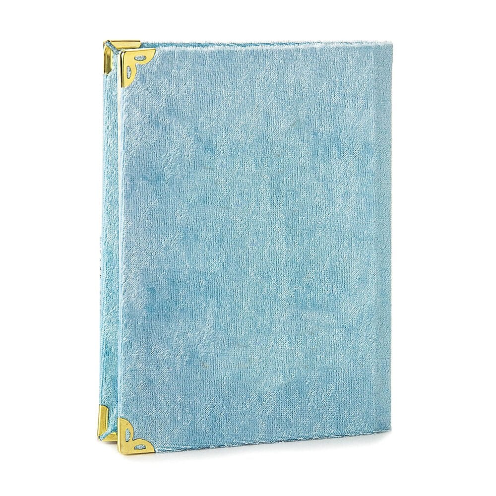 Hediyelik Kadife Kaplı Yasin 128 sayfa - 7x10cm 10 adet Mavi