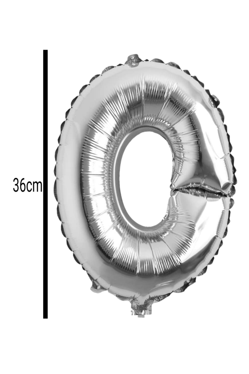 Harf Folyo Balon Gümüş 36cm O