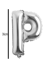 Harf Folyo Balon Gümüş 36cm P